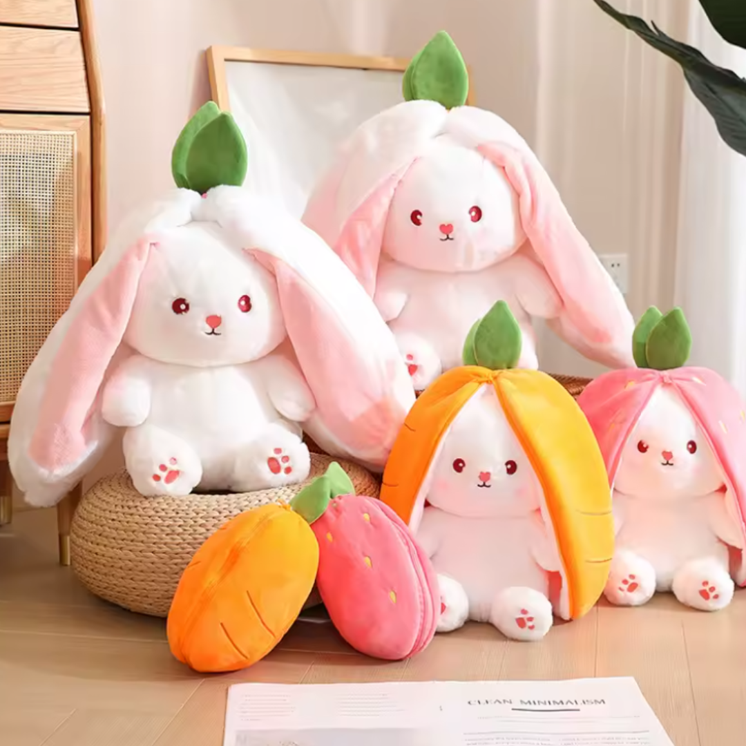 Peluche de Conejo Fresa Blandito y Achuchable