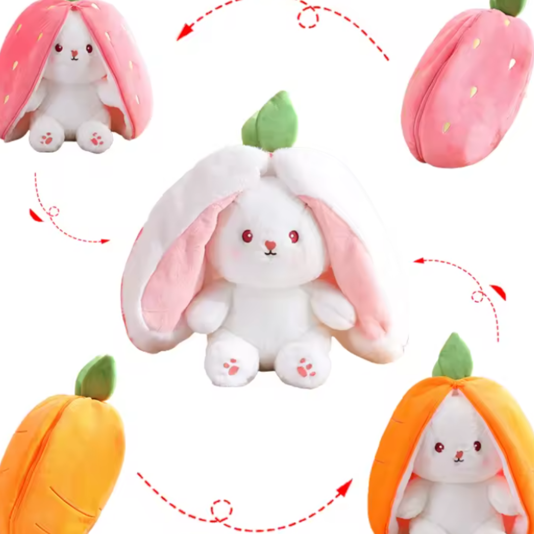 Peluche de Conejo Fresa Blandito y Achuchable